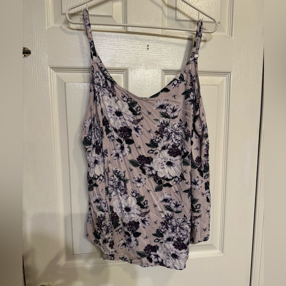 Torrid purple flower print tank top